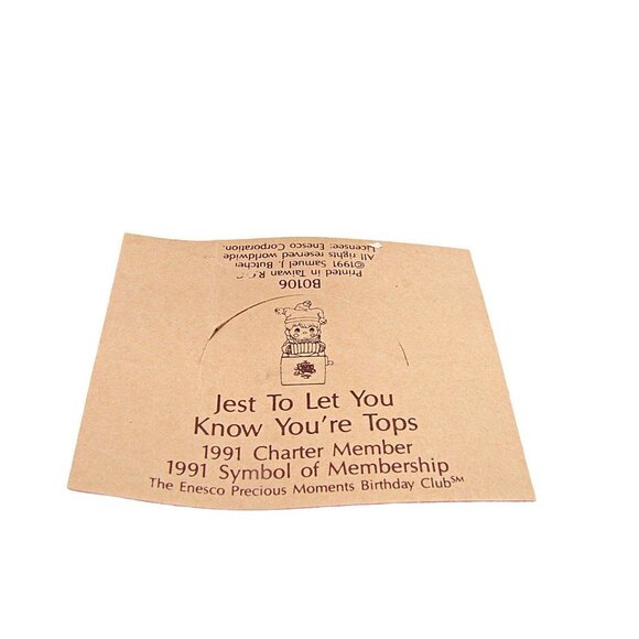 Precious Moments Jest to Let You Know You're Tops Figurine 1991 Retired B0106 - Picture 6 of 10